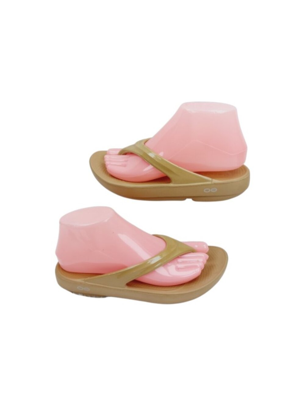 OOFOS Women's Metallic Gold i Comfort Slip-On Slide Thong Size 7